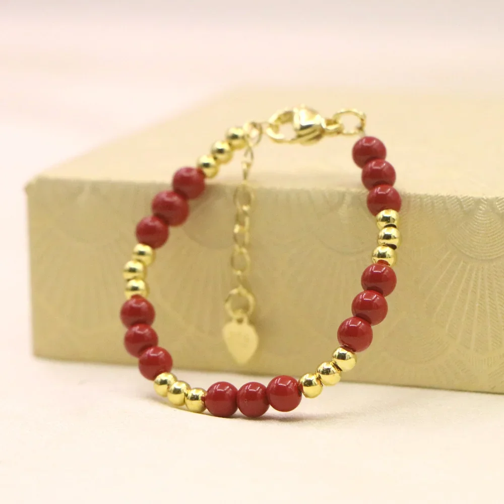 Yoga Fitness Tracker - Charm Lovely Red Bracelet Baby Girls