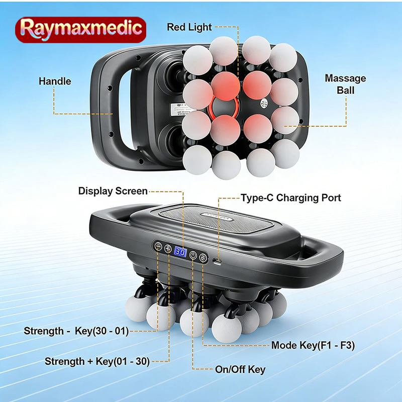 Vibration Massage Gun - Customizable 16-Head Fascia Gun High-Frequency Vibration
