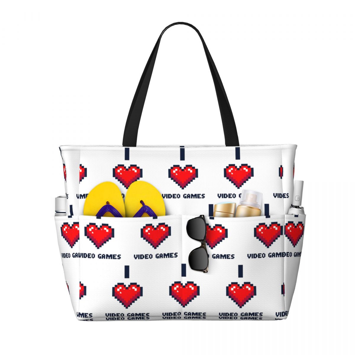 Yoga Fitness Videos Free - I Heart Video Games Beach Tote