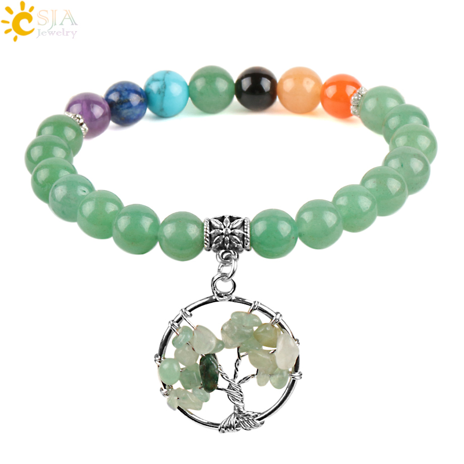 CSJA 7 Chakras Natural Stones  - Yoga Fitness Tracker review and price