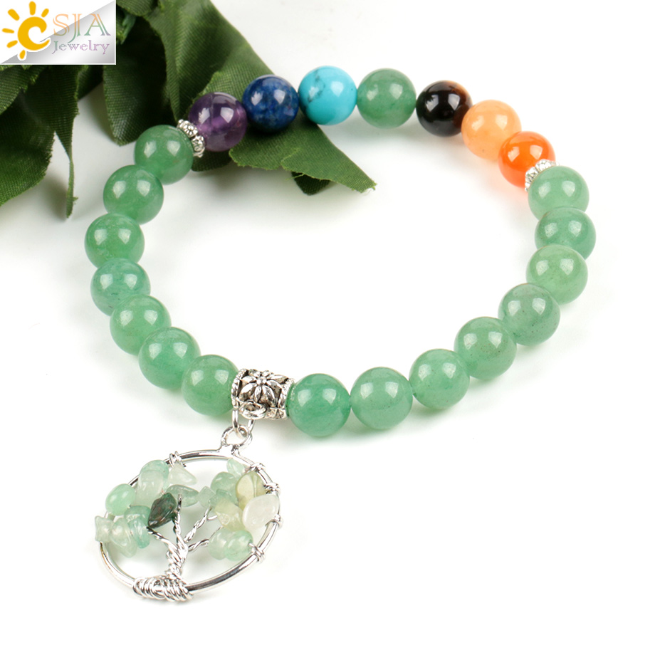 CSJA 7 Chakras Natural Stones  - Yoga Fitness Tracker review and price