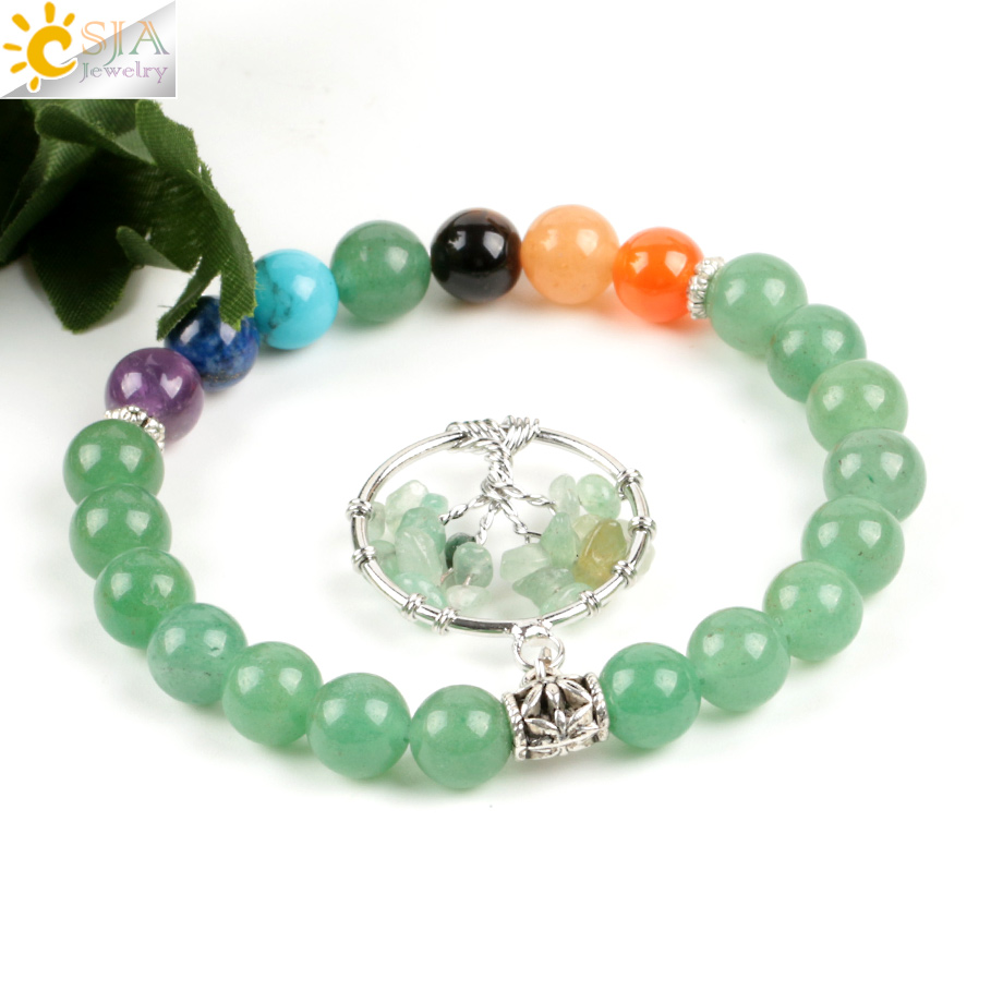 CSJA 7 Chakras Natural Stones  - Yoga Fitness Tracker review and price