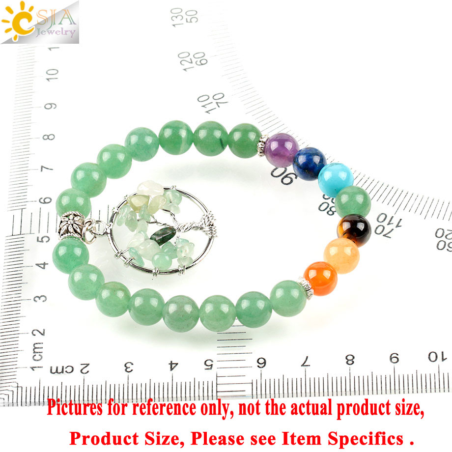 CSJA 7 Chakras Natural Stones  - Yoga Fitness Tracker review and price