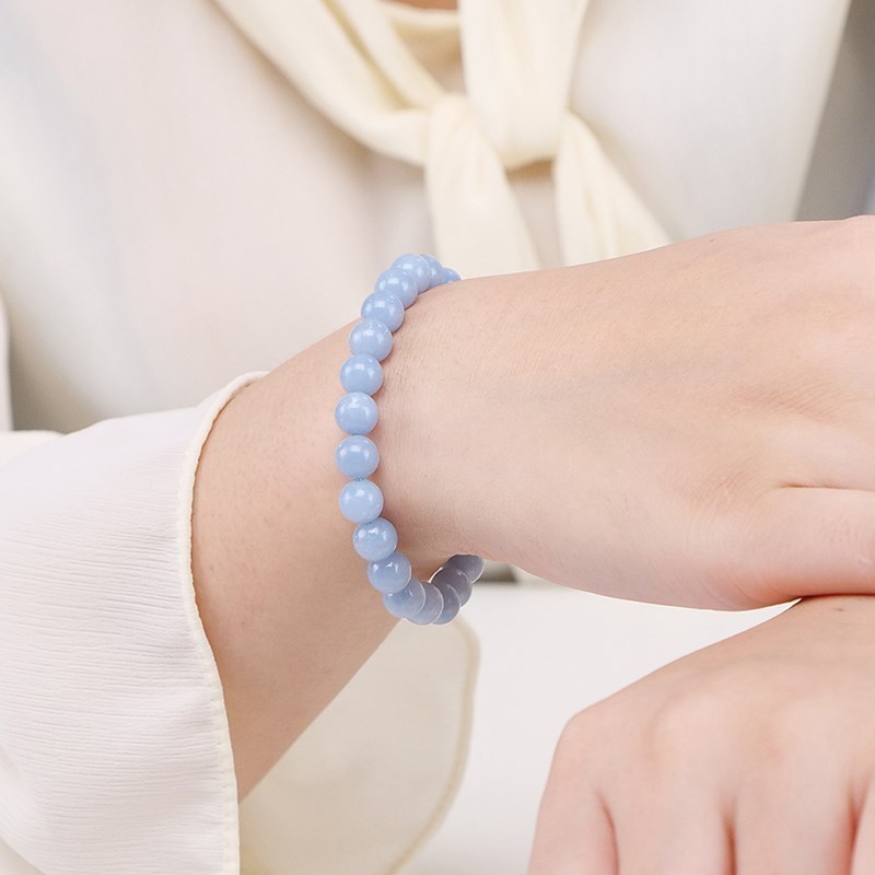 JD Natural Stone Blue Angelite - Yoga Fitness Tracker review and price