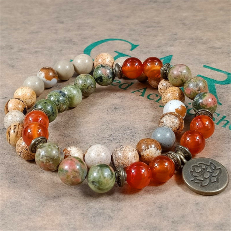 Charm Stone Wrist Mala Healing - Yoga Fitness Tracker review and price