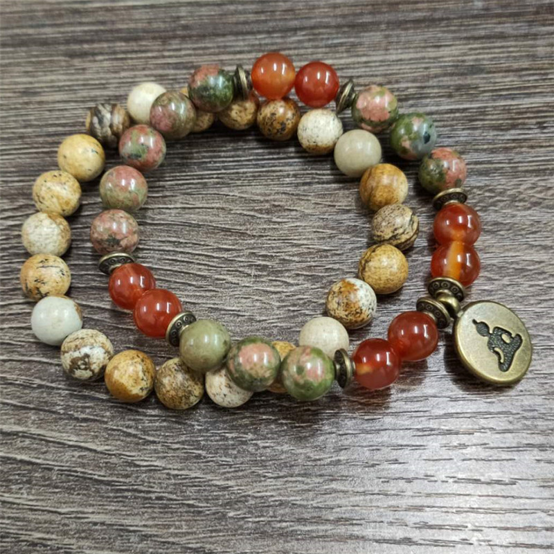 Charm Stone Wrist Mala Healing - Yoga Fitness Tracker review and price