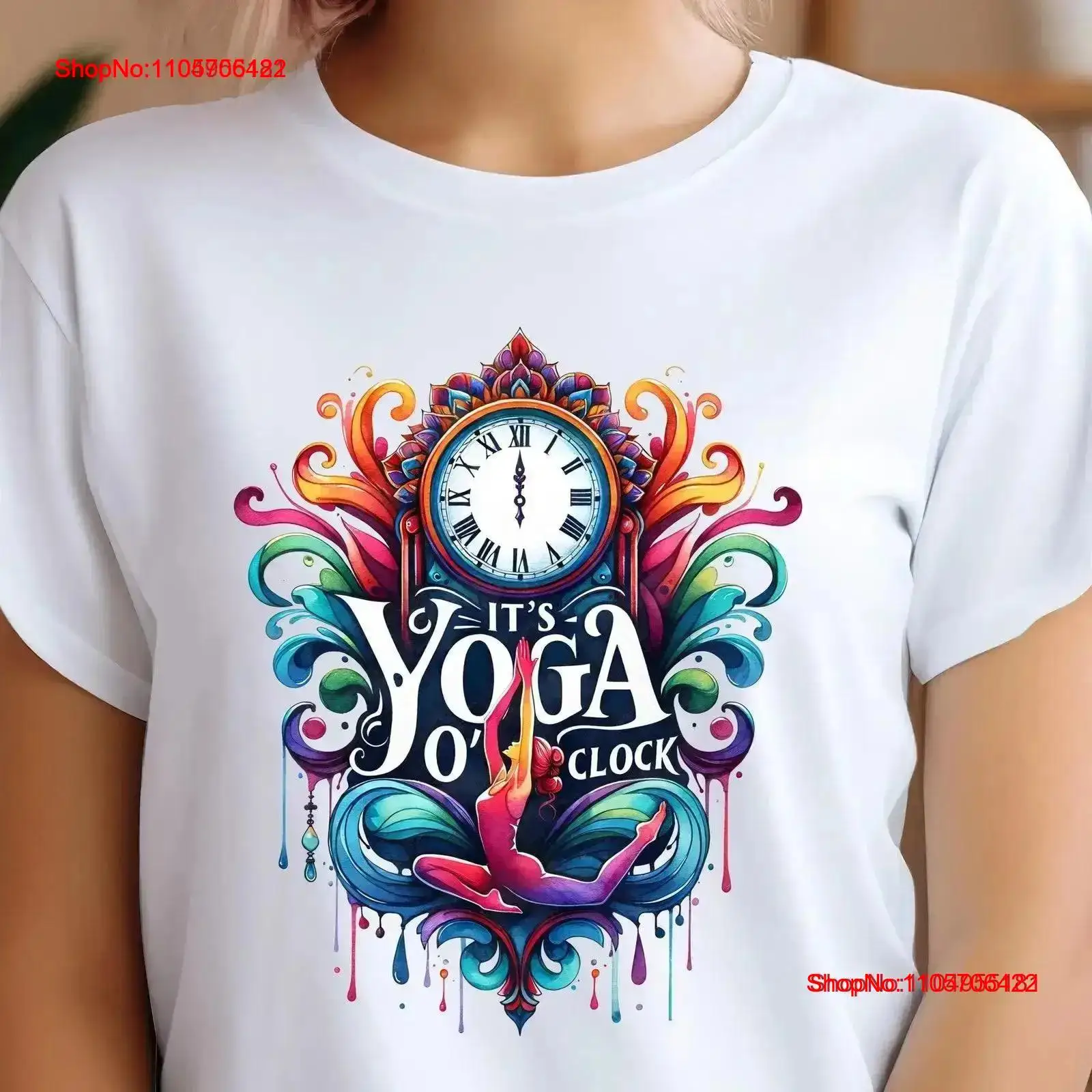 Yoga T Shirt It's O'Clock Medi - Yoga And Fitness Instructor review and price