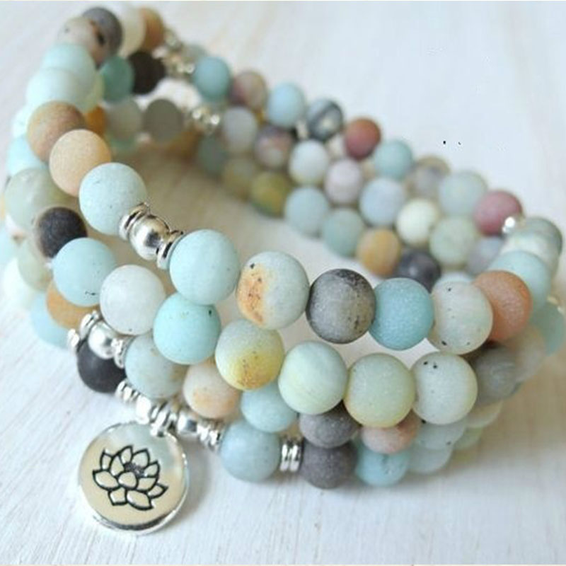 108 Mala Fluorite Necklace 108 - Yoga Fitness Tracker review and price