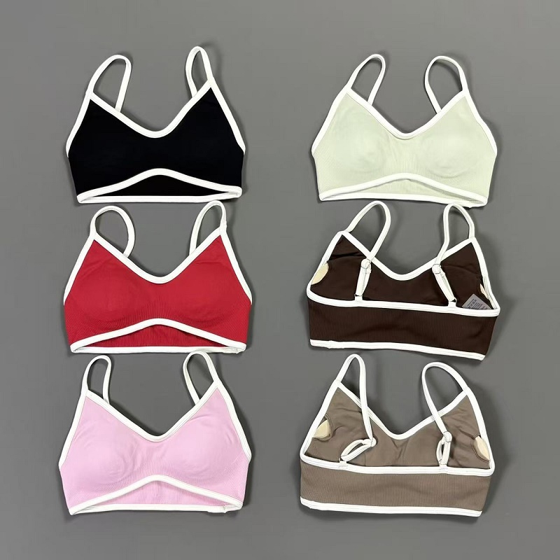 Women Contrastline Yoga Bra V  - Yoga Fitness Tapis review and price