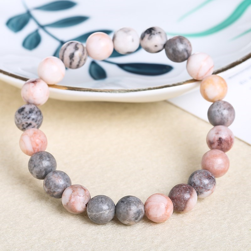 JD Natural Pink Zebra Jaspers  - Yoga Fitness Tracker review and price