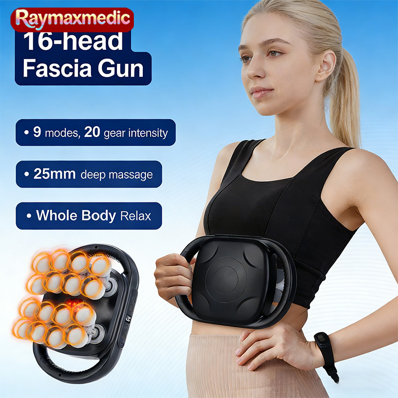Customizable 16-Head Fascia Gu - Vibration Massage Gun review and price